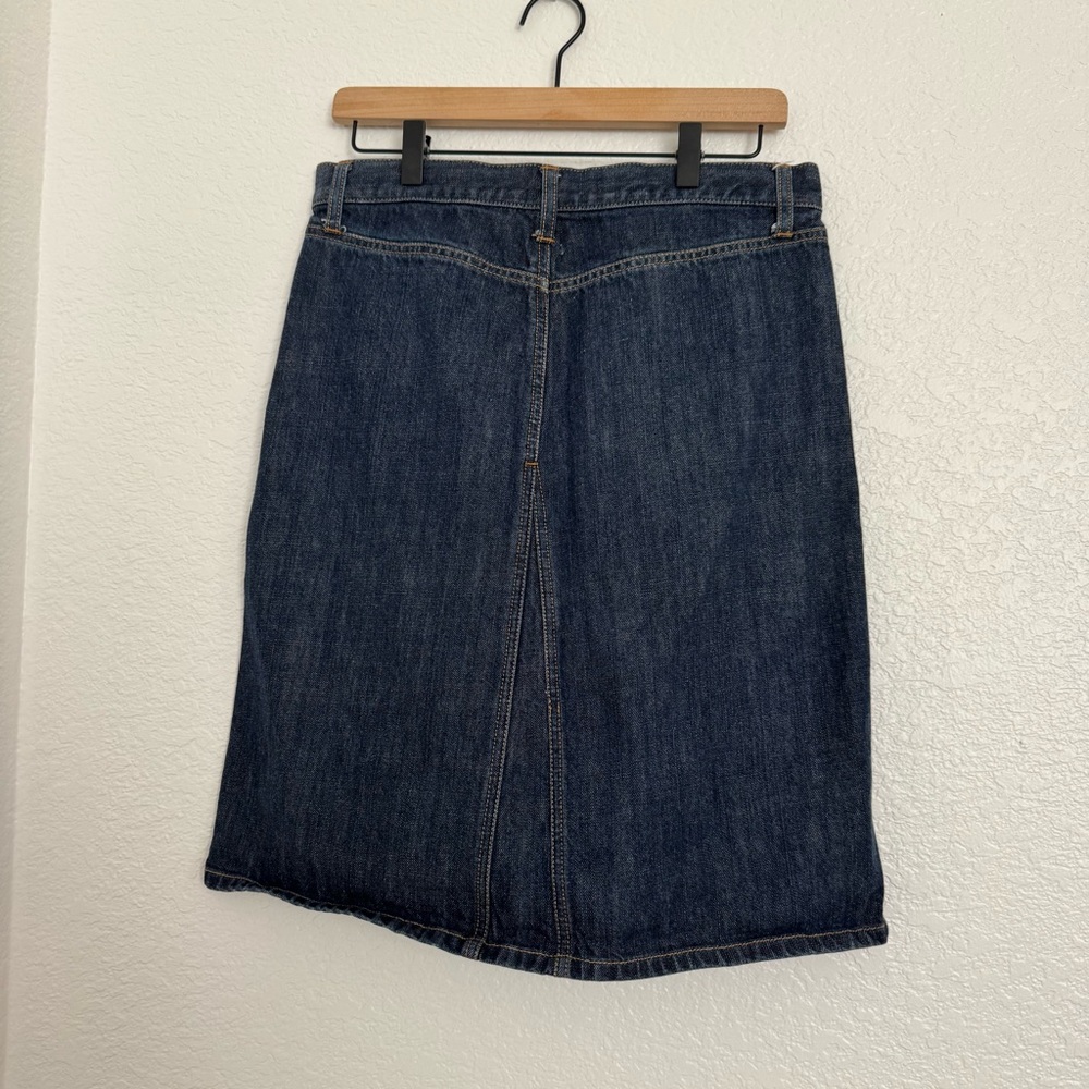 GAP Dark Blue Denim Midi Skirt - Picture 8 of 9